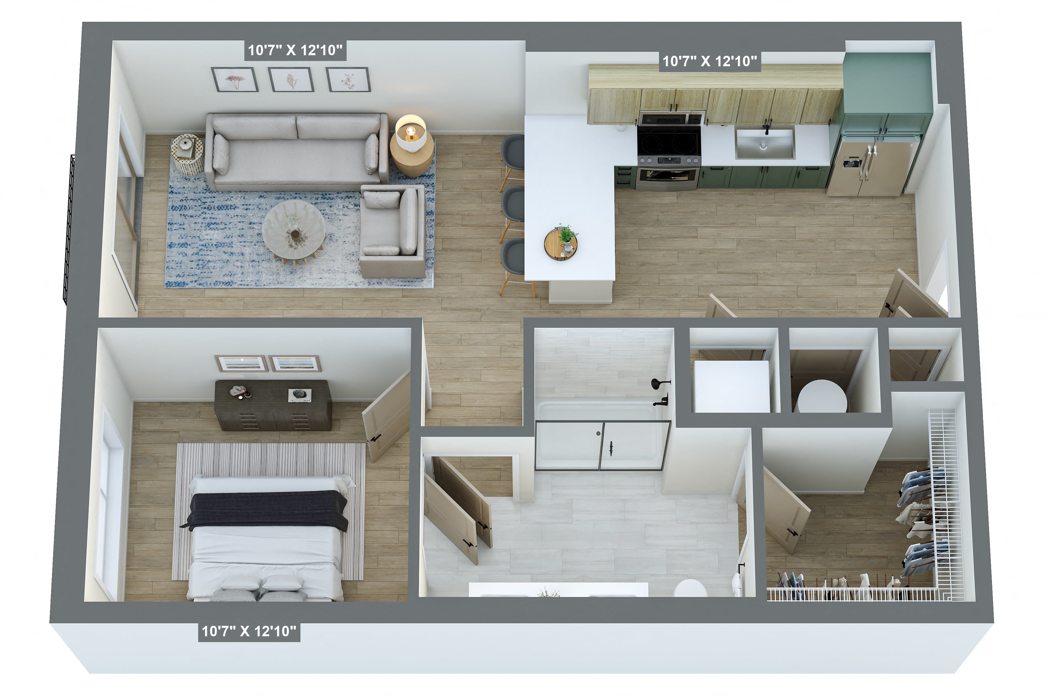 Floor plan layout diagram for A2
